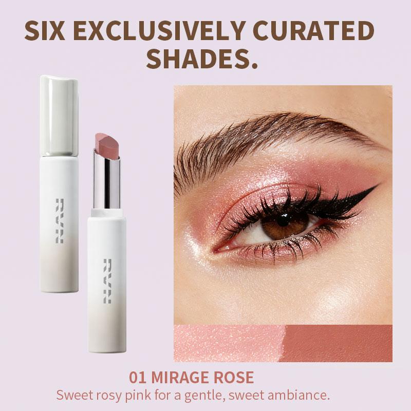 Three Color Eyeshadow Stick Matte Pearl Glitter Long Lasting Waterproof Twist Up Portable Travel Friendly Daily Eye Makeup