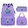 Demon Hunters Printed Children's Backpack Three-piece Campus Fashion Primary and Secondary School Students Large Capacity School Bag