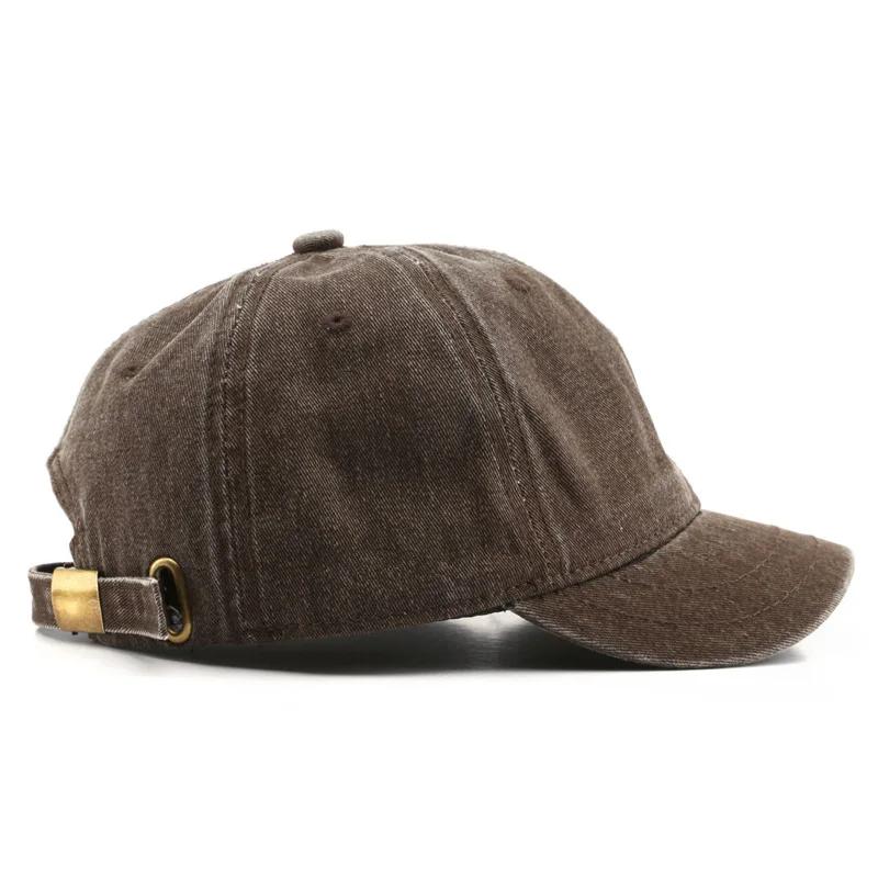 Retro Short Brim Baseball Caps for Man Women Solid Color Adjustable Outdoor Sun Visor Hats Cotton Streetwear Hip Hop Hats