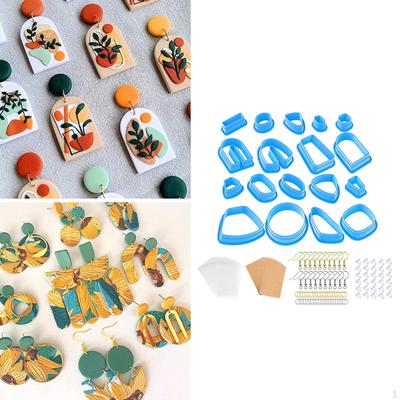 Earring Cutting DIY Craft with Cards, Hooks, Jump Rings Baking Moulds Art Supplies