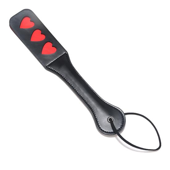 Sex Double-deck Slave Paddle Butt Whip Faux Leather Spanking Flogger Bondage