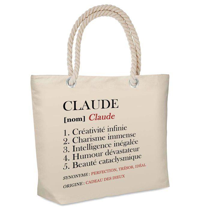 Sac de plage - PLANETEE - isotherme Claude Définition - Coton naturel - Grande contenance - Imprimé en France
