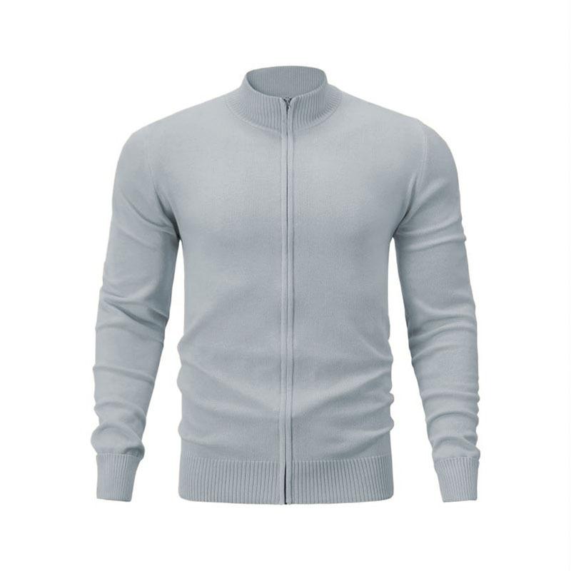 

New Men s Collar Casual Sports Solid Color All-match Knitted Sweater 4XL