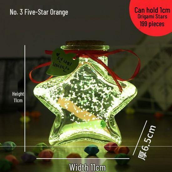 Luminous Starry Sky Glass Wish Bottle with Cork - Creative Gift for Birthdays or Women's Day