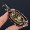 Mud Crack Fossil Pendant, 999 Copper Wire Wrapped Gemstone Jewelry, Handmade Tree Of Life Pendant, For Thanksgiving