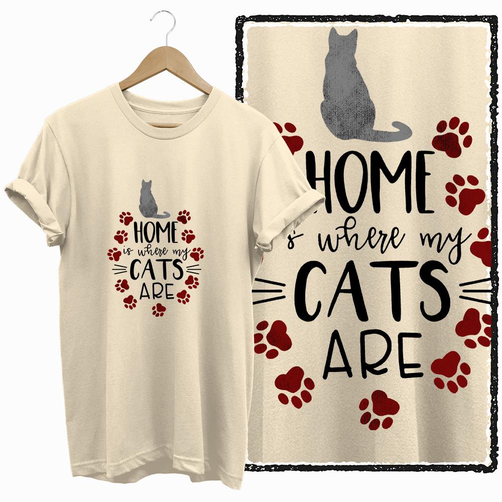 COOLMIND 100% cotton BEIGE cat print exclusive graphic women T shirt big size loose cotton cat lover women tshirt LOVELY cat tee