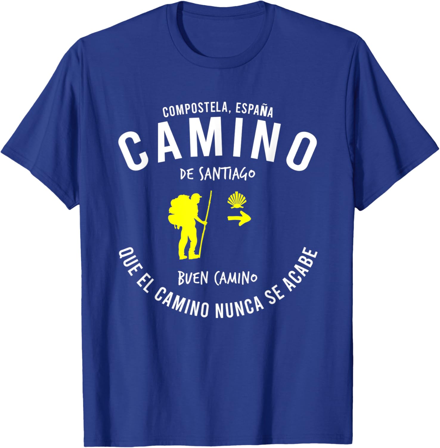 Camino de Santiago Spain Buen Camino St James Way Hiking TShirt Short Sleeve Casual 100 Cotton Shirt S