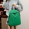 Simple Backpack Casual Commuter Backpack Large Capacity Unisex Solid Color Short Trip Outdoor Backpack School Bag