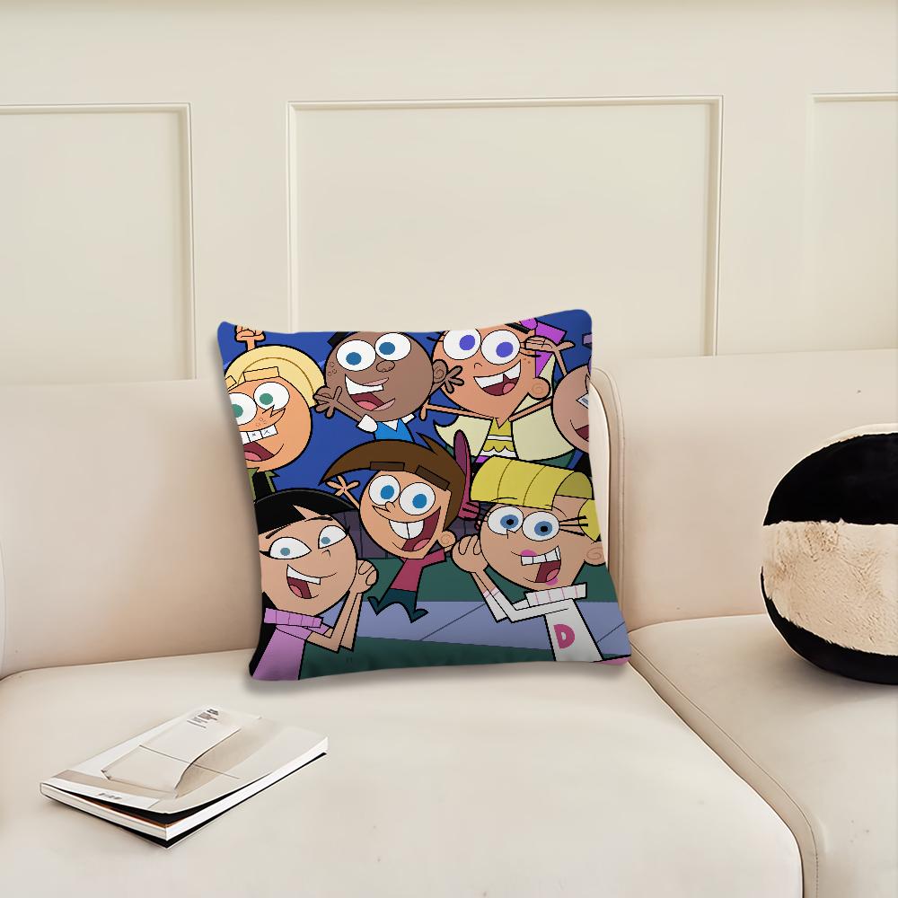 Cute Cartoon The F-Fairly O-OddParents cushion cover Living Room Headboard Office Bedroom Cushion Sofa Nap Time Pillow Case