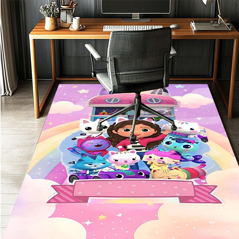 Gabby's Dollhouse Pattern Rug, Indoor/Outdoor Mat, for Picnic, Gameroom, Bedroom, Office, Living Room, Home Decor Carpet, Birthday Gift