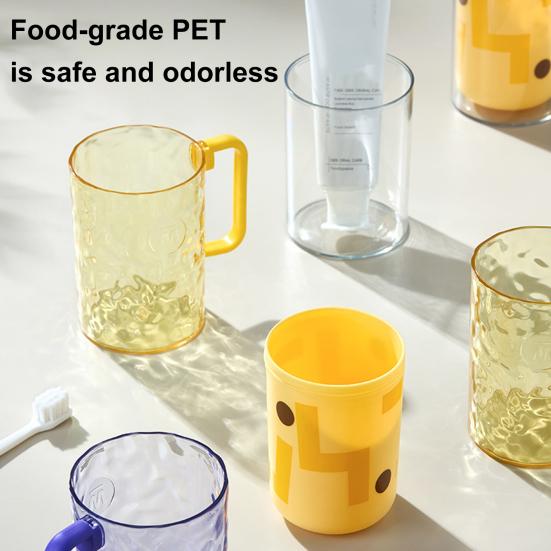 Large Cup Mouth Mouthwash Cup 3 In 1 Portable Travel Split Cup Body Firm Snap Design Compact Lightweight Mouthwash Cup