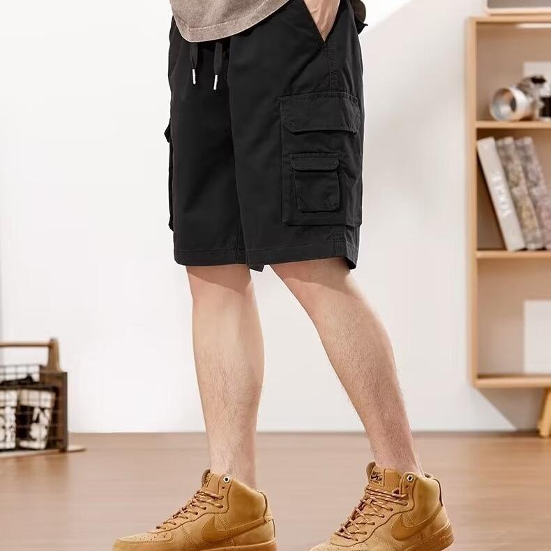 Summer American Black Work Shorts Men's Casual Mid-pants Loose Men's Five-point Pants