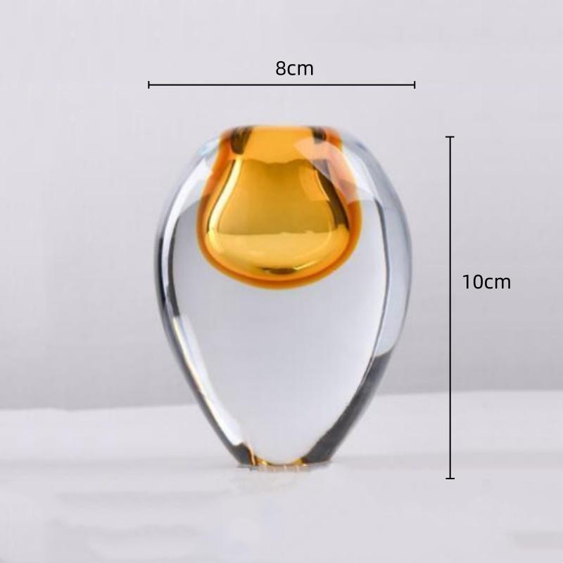 Glass Vase Colour Transparent Thick Bottom Hydroponic Flower Arrangement Accessories Flower Vase Terrarium Home Decoration