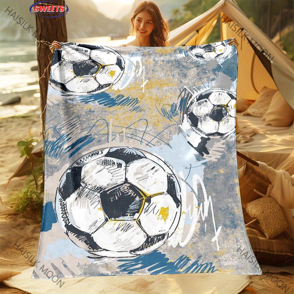 Football Themed Throw Blanket, Soft Bedding, Blanket for Couch Bed Sofa Office, Warm Birthday Christmas Gift Next Day Shipping