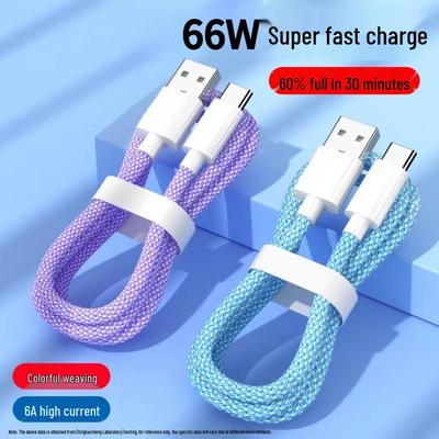 Cabo de Carregamento Trançado de Alta Velocidade para Huawei, Xiaomi, Apple e iPhone 15 - Compatível com PD20W