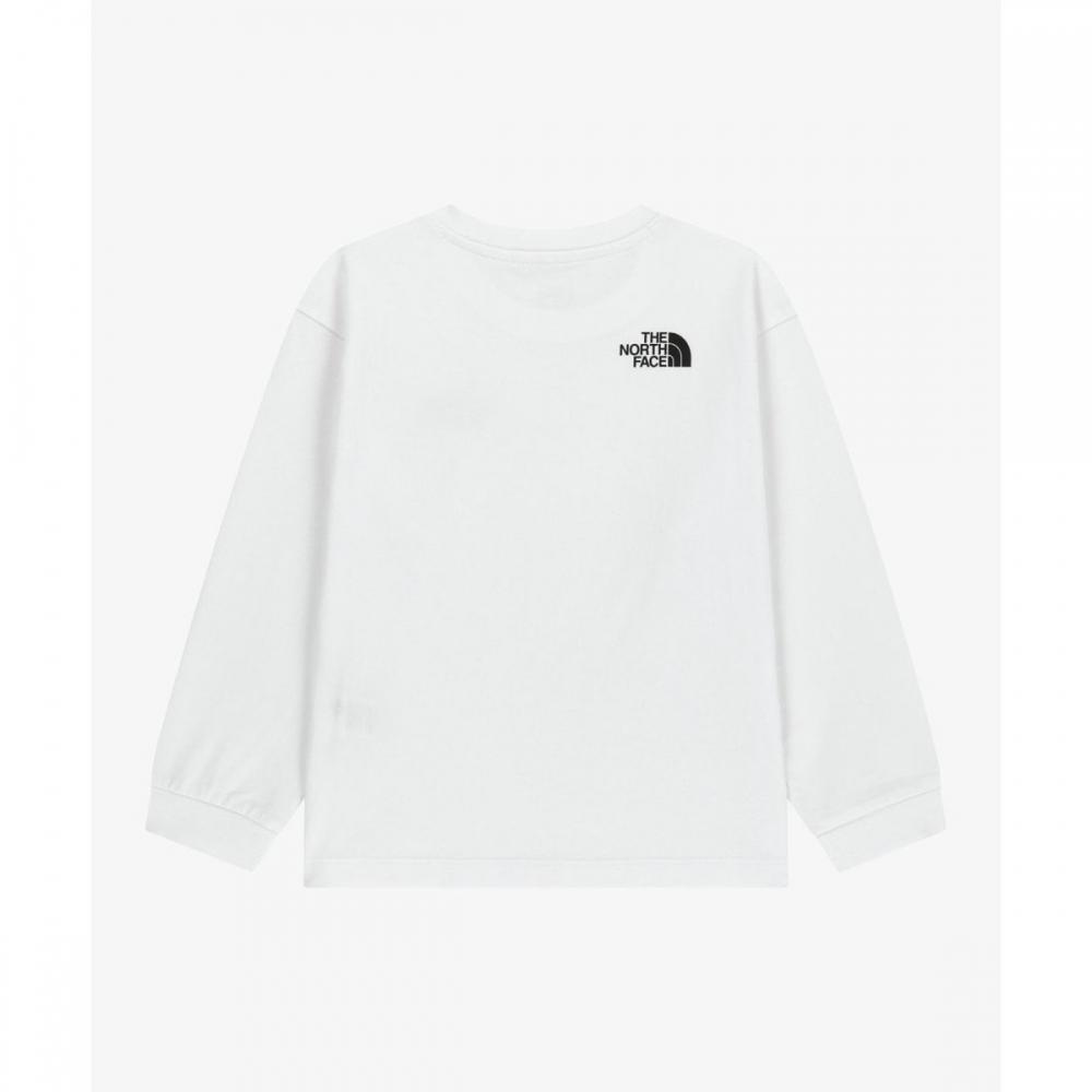 The North Face Kids Go To Long Sleeve Tee White Nt7ts01s