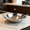 Durable Thickened Stainless Steel Wok Uncoated Windproof Outdoor Cooking Pot 7/8/9/10/11in Easy Clean Bar Stove Commercial