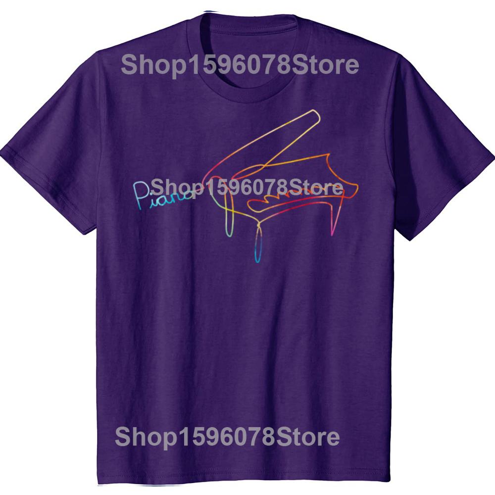 Funny Vintage Style Pianist Piano Graphic Tshirt Men Women Hip Hop Oversized T Shirt 100 Cotton Comfort Tshirts