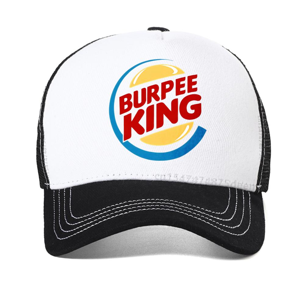 for Men Crossfit Workout Burpee King baseball cap Funny Birthday Gift for Boyfriend Husband Dad Male Summer Breathable sport hat