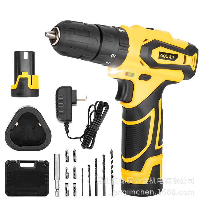 Deli Tools 12V DL6265 Multi-functional Lithium Battery Impact Drill for Home Maintenance