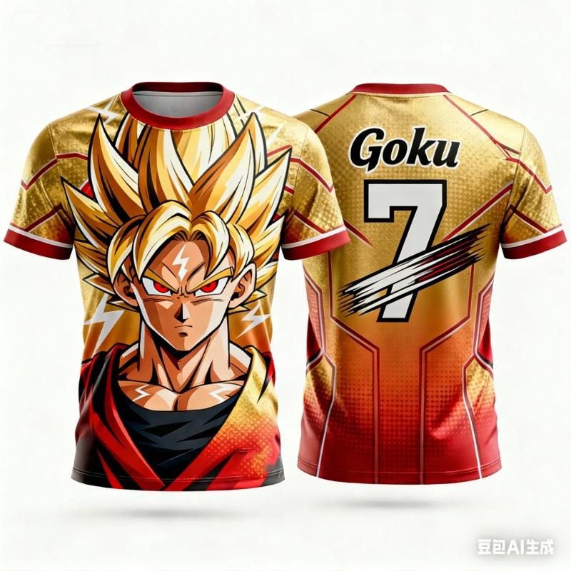 2026 Sommer Dragon Ball Retro Fitness T-shirt Herre Oversized 3D Printet Kortærmet Familie Unisex Børns Sports T-shirt
