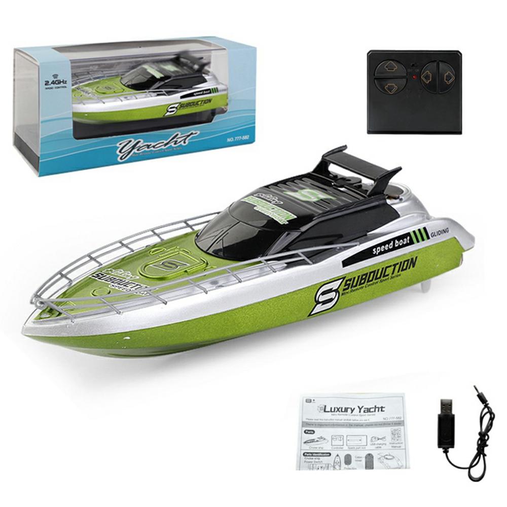 

777-582 2.4G RC підводний човен модель міні швидкісний човен моделювання дистанційного керування авіаносець іграшка Green