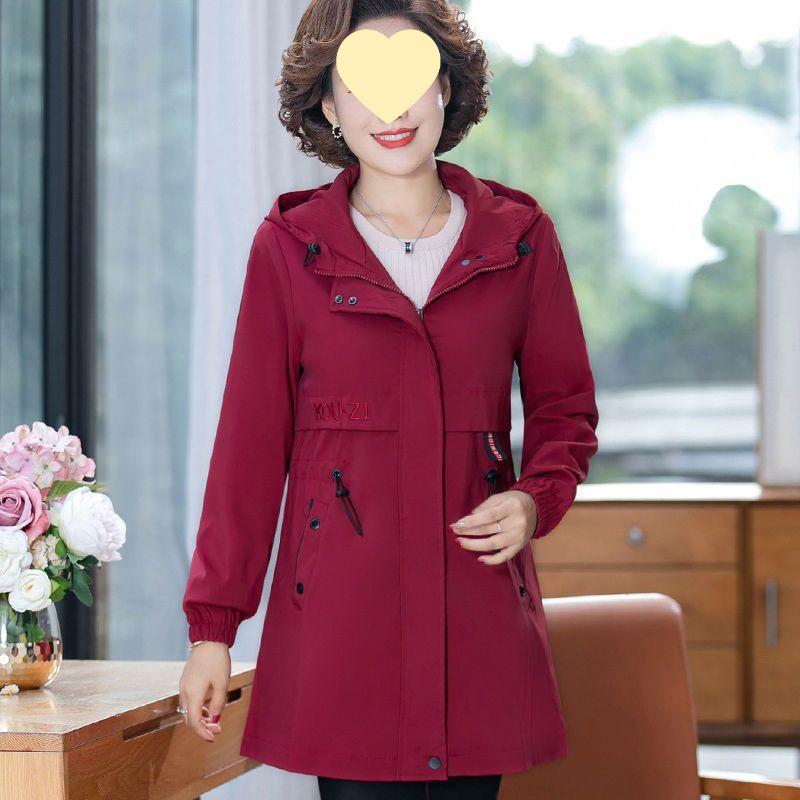 Damen Übergröße Mittellanger Trenchcoat für Mittelalte und Ältere mit Fleece - Perfekt für Frühling und Herbst