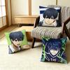 Blue Lock Protagonist Isagi YYoichi Pillow Case Pattern Printed Pillowcase For Living Room Sofa Cushion Cover