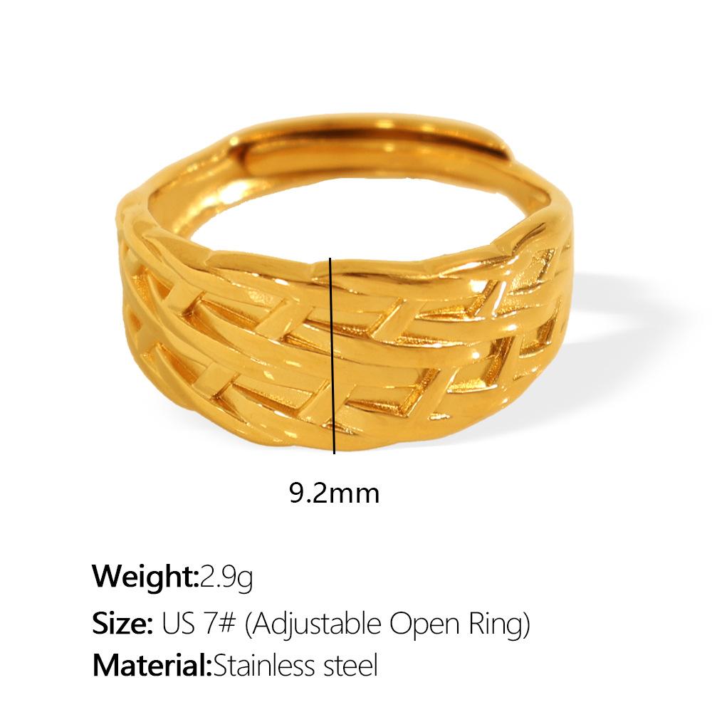 Minimalist style ring Personality ring Niche geometric line Index finger ring