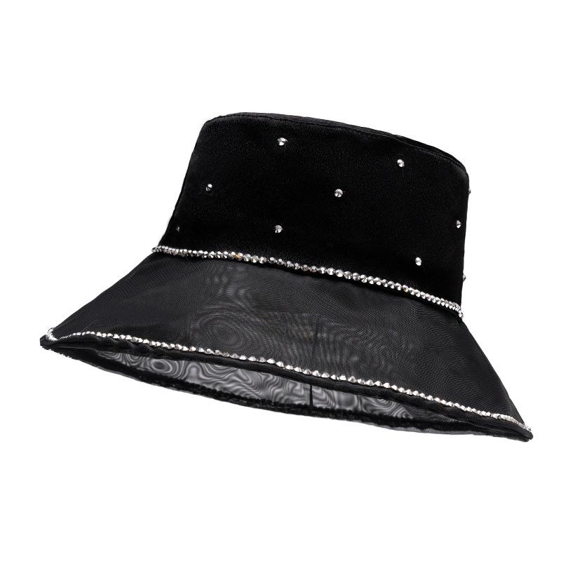 Pearl Fisherman Hat Women's Mesh Big Riding Spring Summer Sunshade Sunscreen Beach Basin Hat