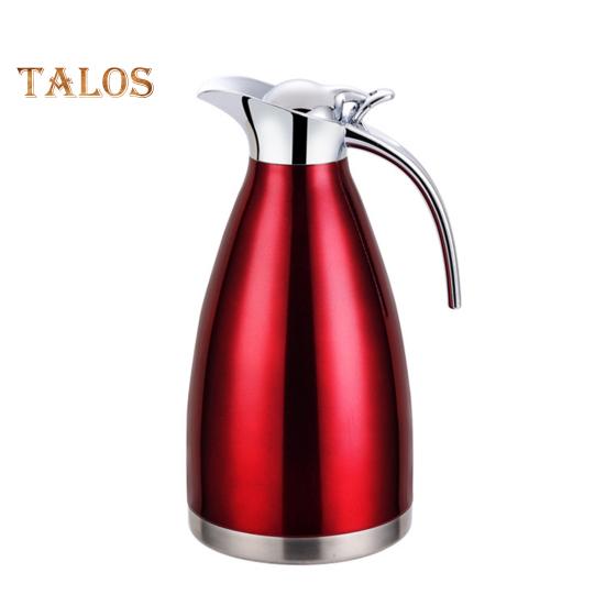 

2 л термос из нержавеющей стали, кувшин с двойной изоляцией, для чая, кофе, горячей воды, чайник с защитой от капель, для домашнего бара на открытом воздухе 2L