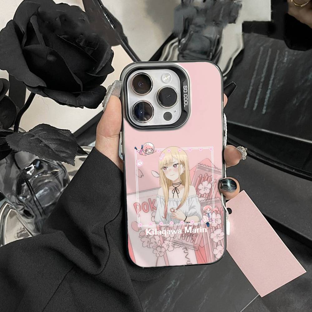 

S-Darling Марін Кітаґава Барвистий Сріблястий Чохол для Телефону Для iPhone 17,16,15,14,13,12,Pro MAX Чорний Матовий Ударостійкий Чохол iPhone13PROMAX