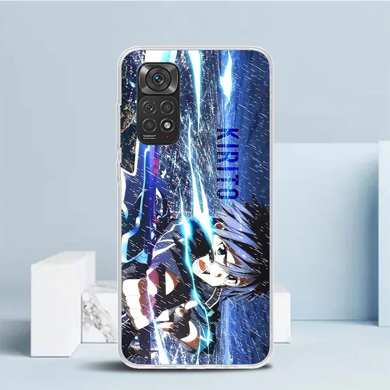 Sword Art Online Kirito Soft Cover for Xiaomi Redmi Note 15 14 13 12 Pro Plus Phone Case 14S 11S 11T 11E 10S 10 4G Pattern Shell