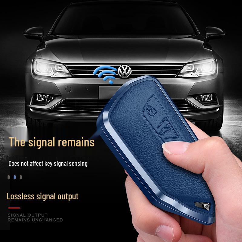 Genuine Leather Key Cover for Volkswagen Golf 8 and Teramont