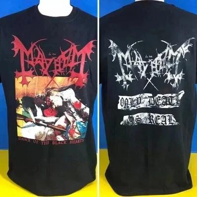 Mayhem Dawn Of The Black Hearts Black 2 Side Short Sleeve Cotton T-shirt Unisex