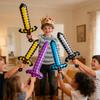 Pixel Style Inflatable Gemstone Sword Props - Safe Fun Kids Toy Weapon Parent-Child Interactive Supplies Perfect Birthday Gifts