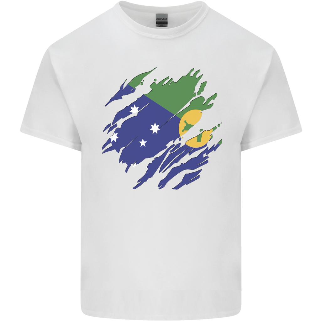Torn Flag Christmas Islands Unisexs Light Cotton TShirt