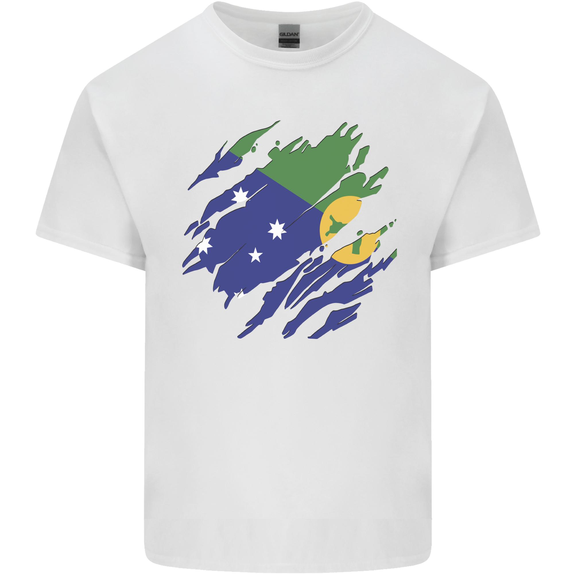 Torn Flag Christmas Islands Unisexs Light Cotton TShirt S