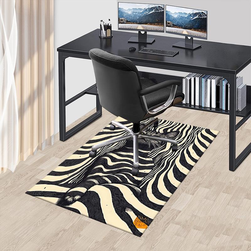 

1pc Anime Cat with Stripes Chair Mat - Office Desk Carpet, Anti-Slip Rug for Home Decor, Suitable for All Seasons, Perfect Gift for Anime Lovers.A036 60cm by 90cm