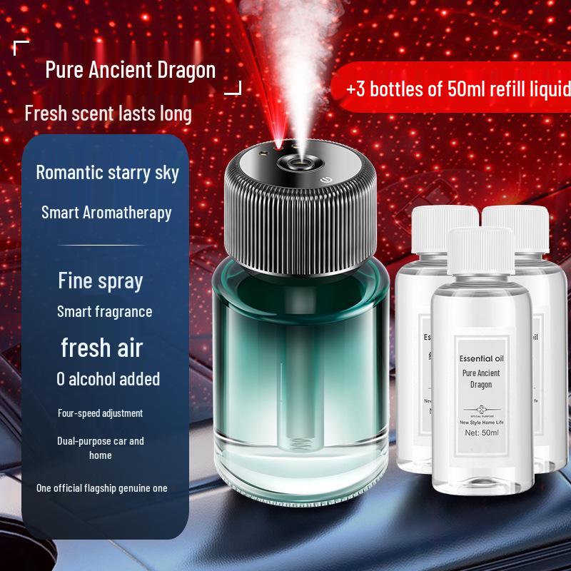 New Car Interior Aromatherapy Machine with Starry Sky Ambient Light and Smart Perfume Sprayer