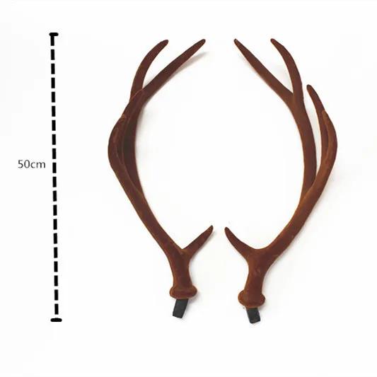 Handmade Brown Simulation Deer Antlers Christmas Decor DIY Cosplay Headband Deer Antlers Simulation Antlers Accessories