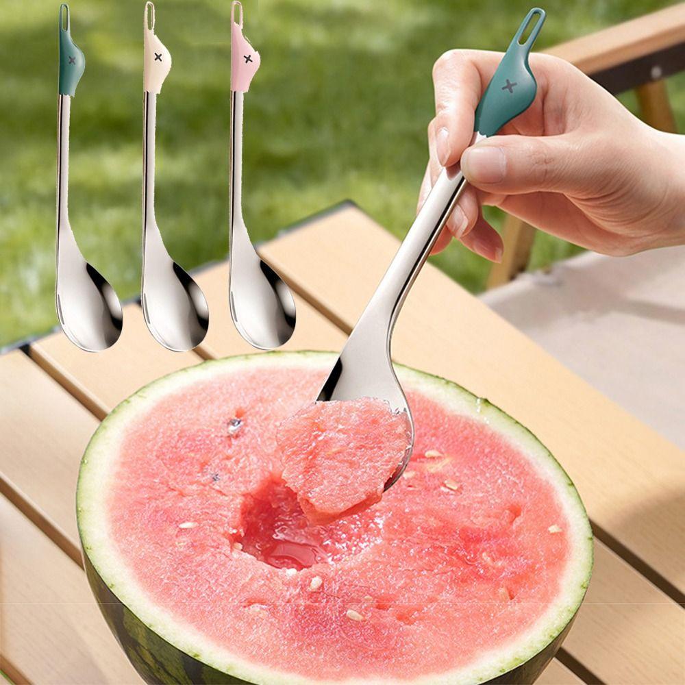 Duck Shape Watermelon Spoon Food Grade Coffee Spoon Smooth Surface Dessert Spoon Coffee Stirring