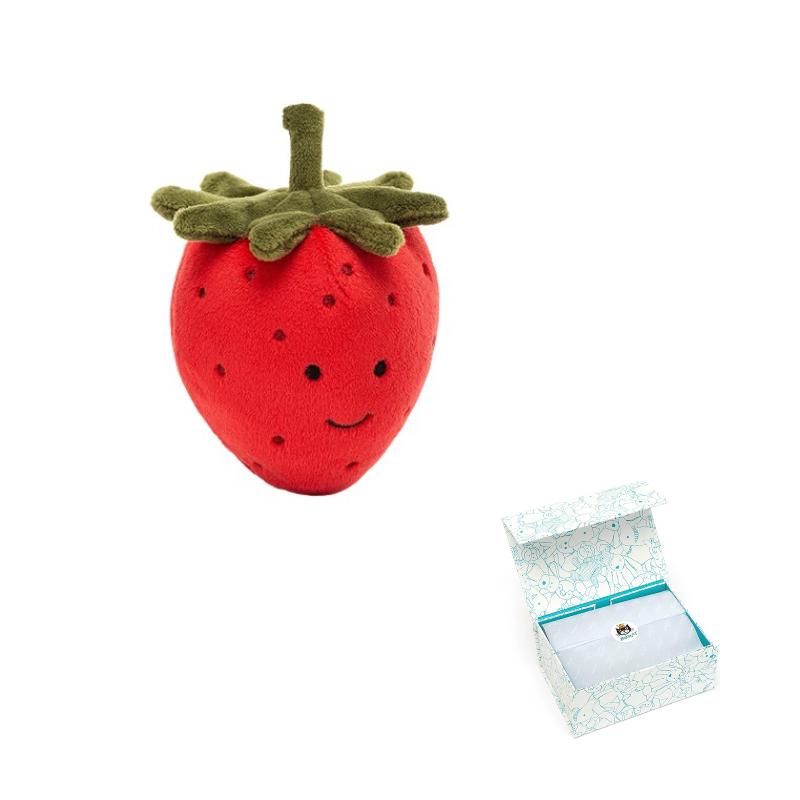 JELLYCAT Gourmet Series Delicious Fruit Strawberry Cute Doll Plush Doll 8cm Height