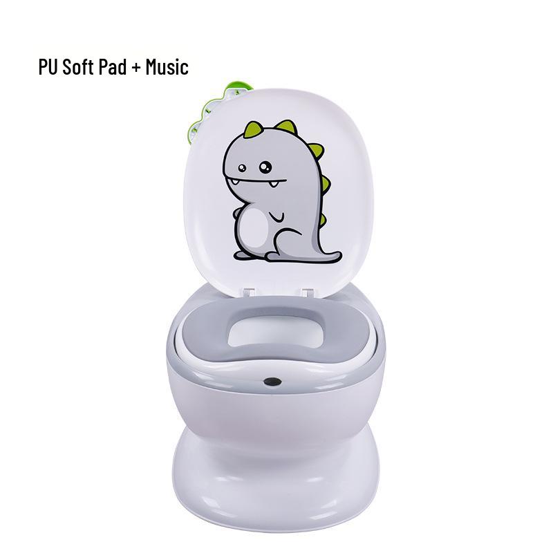 Children's Large Simulation Potty with PU Soft Cushion for Boys and Girls