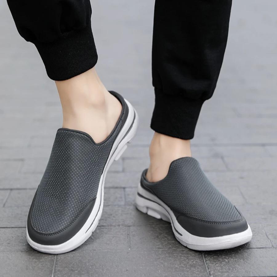 2025 Men Slippers Summer Breathable Home Indoor Slippers Men Thick Bottom Slides Fashion Couple Walking Shoes Chanclas Hombre