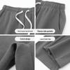 300g Schwere Dunkelgraue Unisex Gerade Bein Twill Jogginghose - Lässig, Vielseitig für Frühling und Herbst