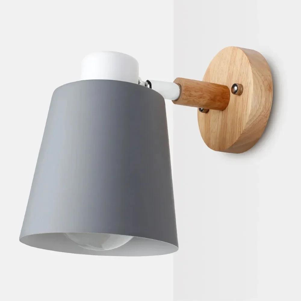 Wall Lamp Macaron Simple Iron Decor Wall Sconces For Bedroom Bedside Study Entryway Aisle Nordic Home Indoor Decorative Lights