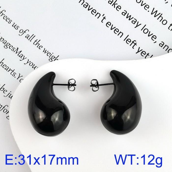 Earrings Fashion Simple Tears Eyes Earrings Temperament Versatile Glossy Comma Hollow Earrings