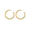 European and American Fashion Simple Plain Hoop Earrings: 20/25/30/40/50mm Stainless Steel Women's Hoop Earrings