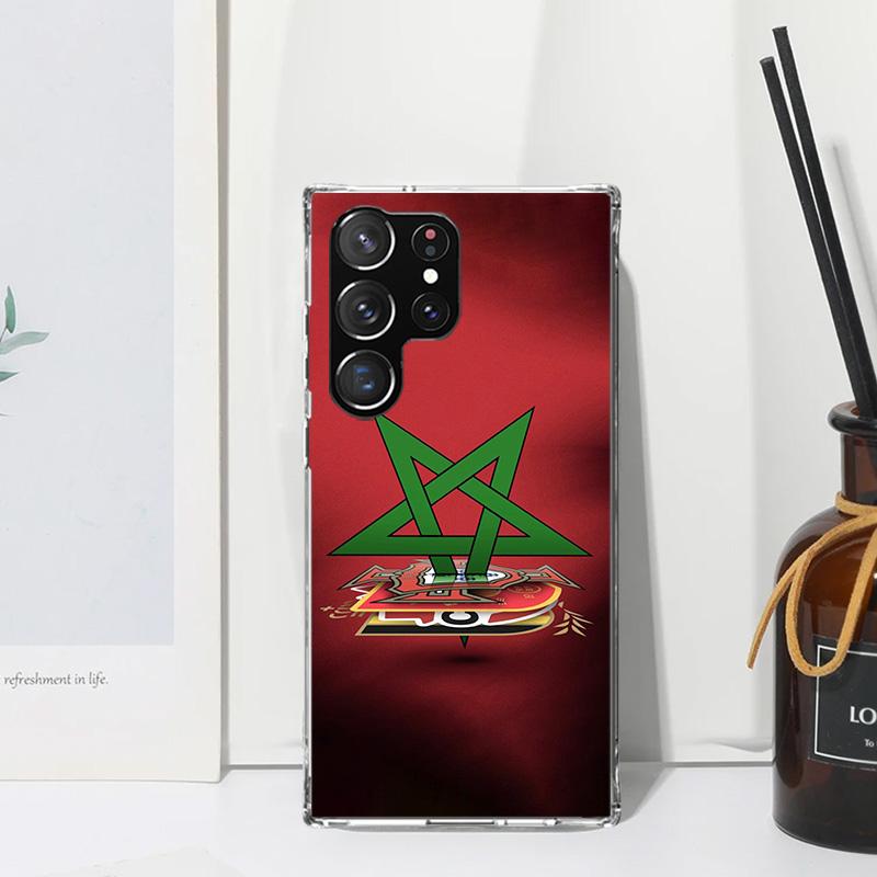 Morocco Flag Phone Case For Samsung Galaxy S25 S24 S23 S22 Ultra S21 FE S20 Plus S10 + S10E Art Fundas Back Cover S24 S23 S22 S2